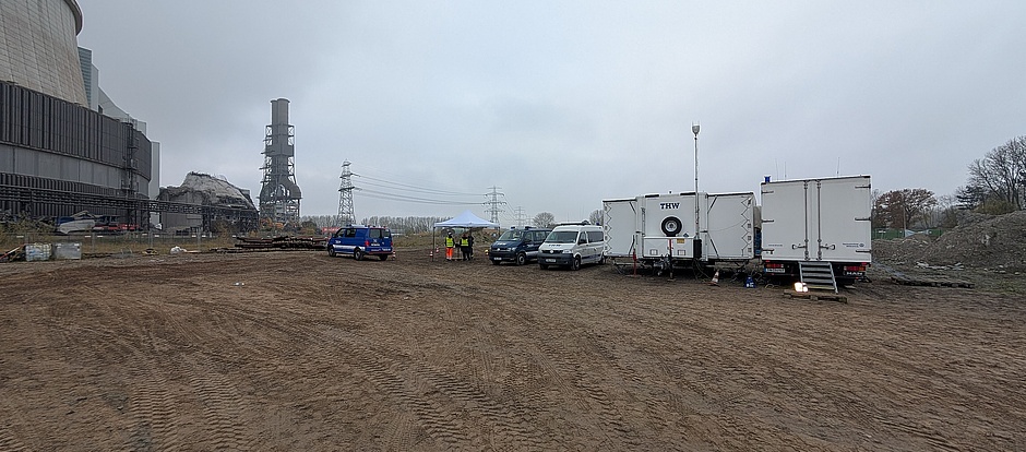 Unser Ortsverband unterstützte die Sprengung der Schornsteine auf dem Gelände des ehemaligen Kohlekraftwerkes MOORBURG.